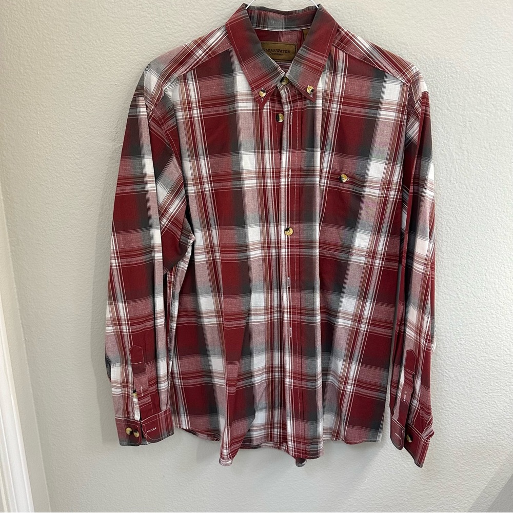 Clearwater Outfitters Men’s Red Plaid Shirt Size XL